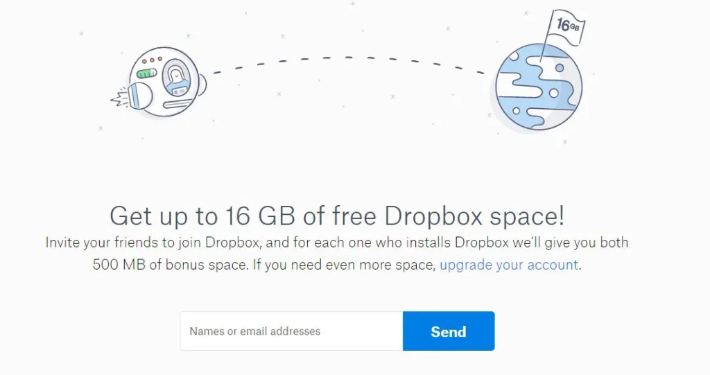 Referral marketing – Dropbox