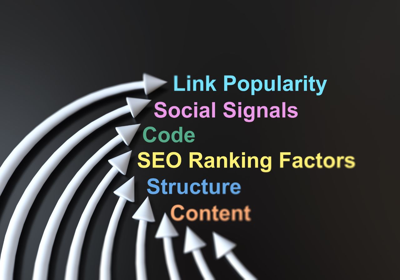 Search engine ranking concept with dial pointing upward